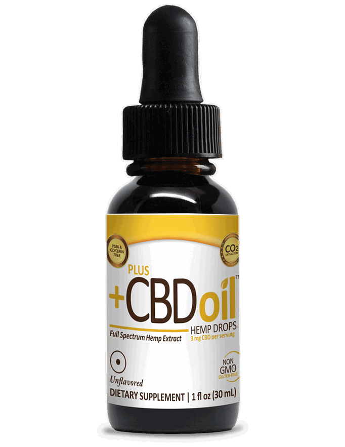 Plus +CBD Oil Peppermint Hemp Drops (3mg CBD)
