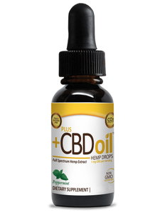 Plus +CBD Oil Extra Strength Peppermint Hemp Drops (5mg CBD)-image1