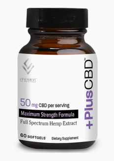 Plus +CBD Oil Maximum Strength Hemp Softgels (50mg CBD)-image1