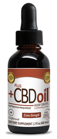 Plus +CBD Oil Unflavored Extra-Strength Hemp Raw Drops (3mg CBDA)
