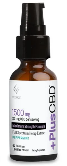 Plus +CBD Peppermint Drops 1500mg Maximum Strength Formula