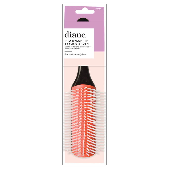 Diane Pro Nylon Pin Styling Brush For Thick & Curly Hair (D9749)