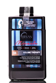 Truss Professional Miracle Finish Brush Volume Therapy - Gel/Cream Thermal Protector  for Thin Hair