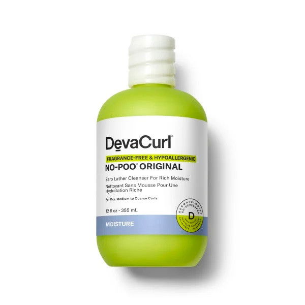 DevaCurl Fragrance-Free & Hypoallergenic No-Poo Original Zero Lather Cleanser For Rich Moisture