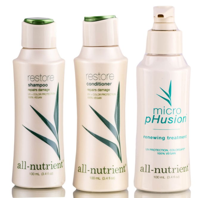 All-Nutrient Restore Repair Damage And Split Ends Shampoo & Conditioner & Renewing Treatment