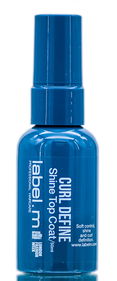 Label. M Curl Define Shine Top Coat Label. M Curl Define Shine Top Coat