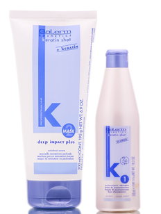 Salerm Keratin Shot Maintenance Shampoo & Deep Impact PLUS Mask-image1