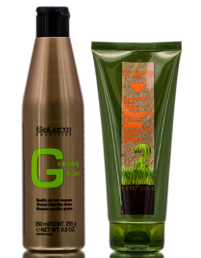 Salerm Greasy Hair Specific Oily Hair Shampoo & Treated Hair Mask Masque