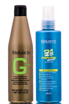 Salerm Specific Oily Hair Shampoo & 21 Express Spray-image1