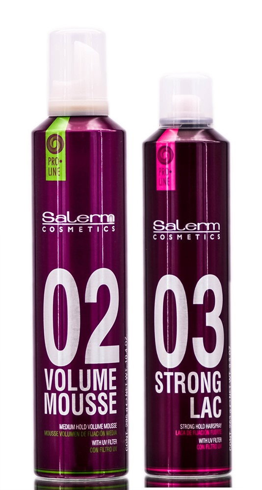 Salerm 02 Volume Mousse & 03 Strong Lac Hairspray-image1 Salerm 02 Volume Mousse & 03 Strong Lac Hairspray-image1