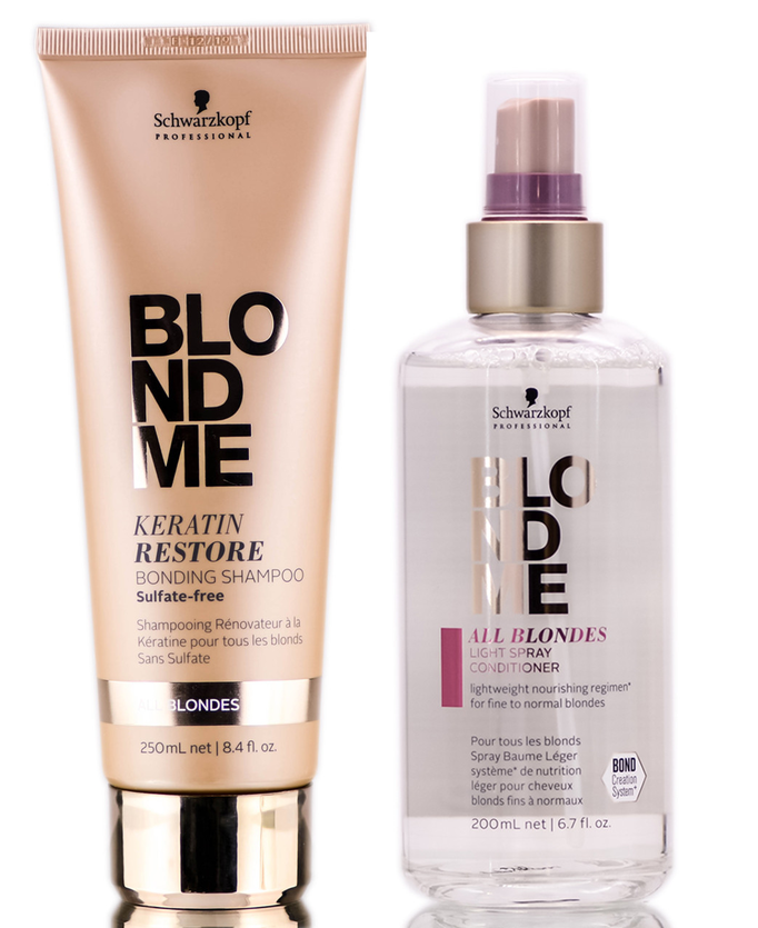 Schwarzkopf BlondMe Bonding Shampoo & Light Spray Conditioner