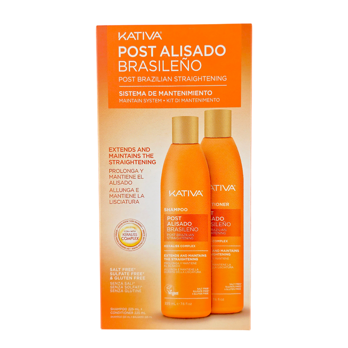 Kativa Post-Brazilian Straightening Shampoo and Conditioner Treatment-image2 Kativa Post-Brazilian Straightening Shampoo and Conditioner Treatment-image2