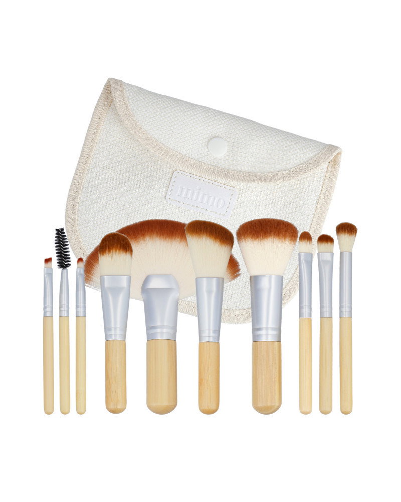 Tools For Beauty Mimo Bamboo Travel Size 10pc Set-image1 Tools For Beauty Mimo Bamboo Travel Size 10pc Set-image1