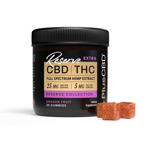 Plus +CBD Reserve Extra THC Collection 25MG/5MG Gummies