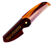 Suavecito Deluxe Amber Folding Mustache Comb-image1 Suavecito Deluxe Amber Folding Mustache Comb-image1