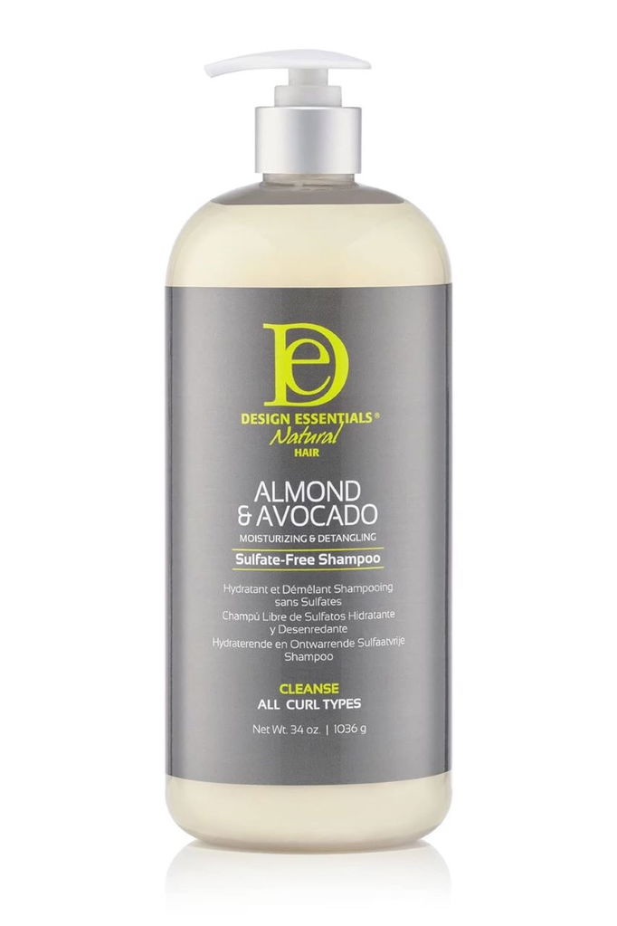 Design Essentials Almond & Avocado Moisturizing & Detangling Sulfate-Free Shampoo