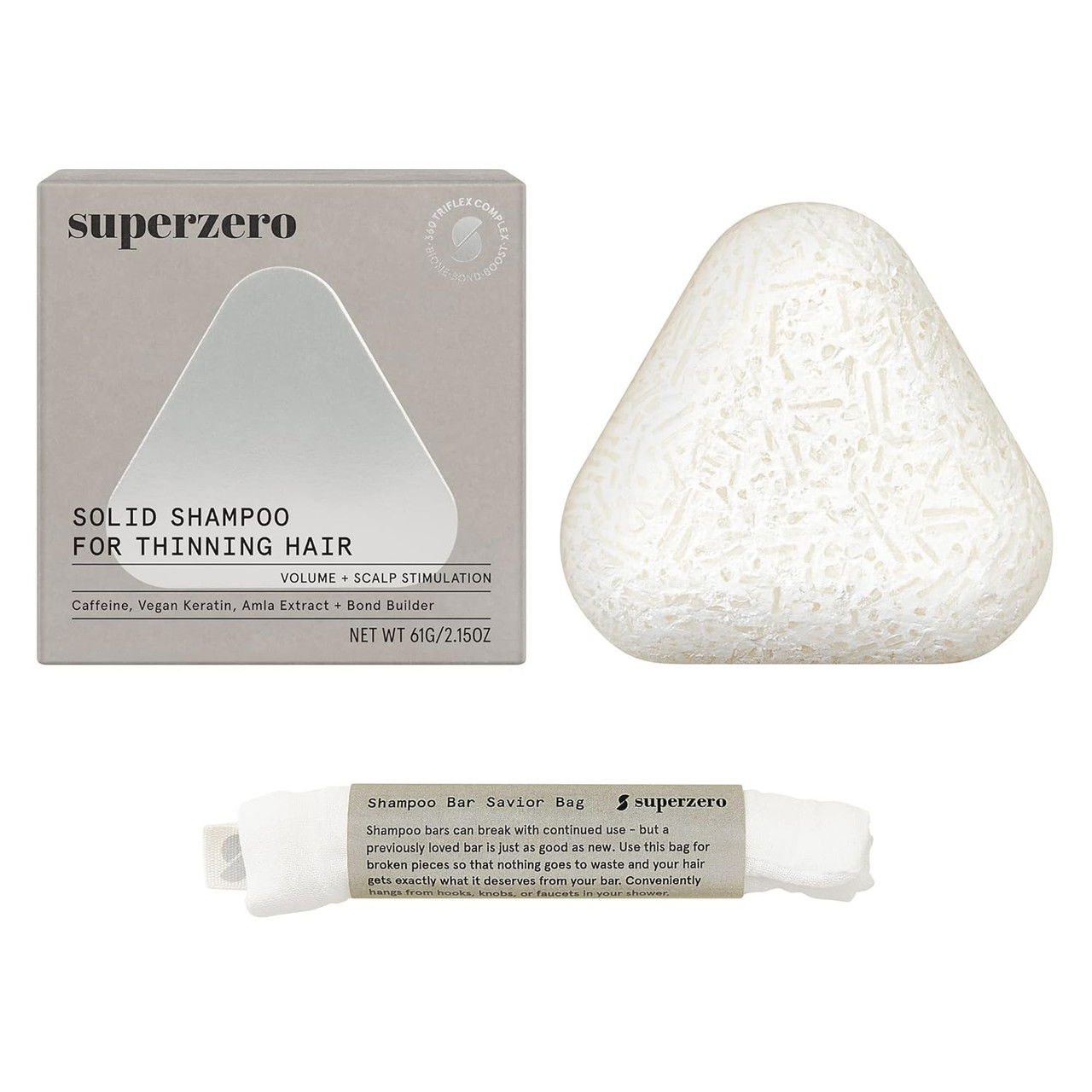 2.15 oz, Superzero Solid Shampoo for Fine Hair | SleekShop