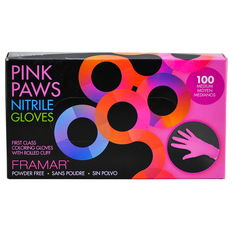 Framar Pink Paws Nitrile Gloves