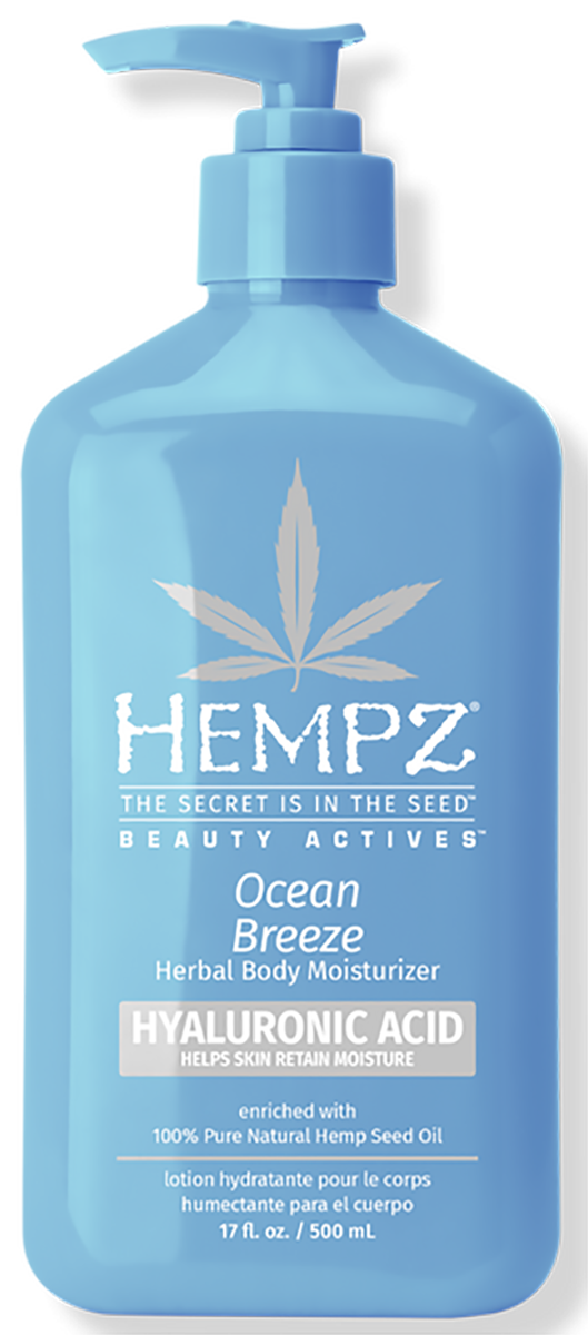 Hempz by Supre Beauty Actives Ocean Breeze Herbal Body Moisturizer with Hyaluronic Acid