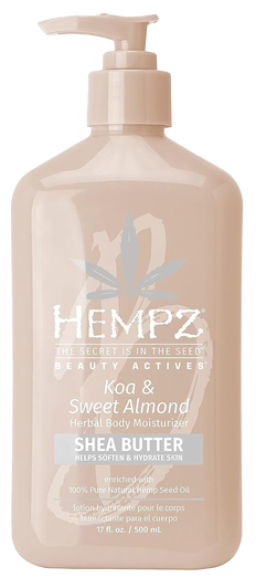 hempz shea butter koa and almond body moisturizier