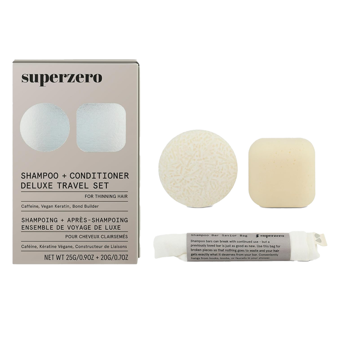 Superzero Shampoo + Conditioner Deluxe Travel Set