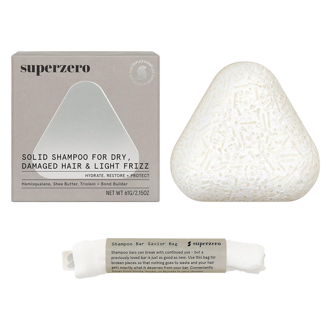 Superzero Solid Shampoo For Dry, Damaged Hair & Light Frizz