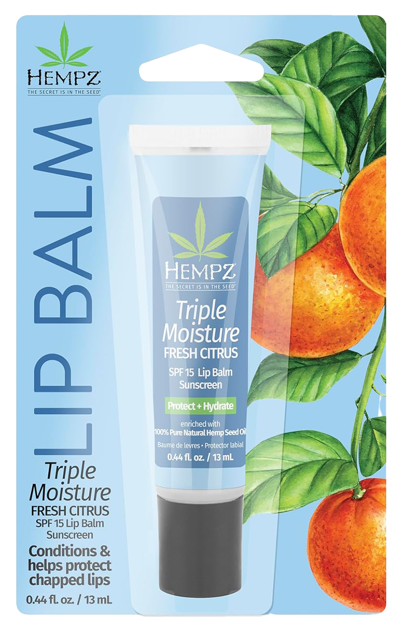 Hempz by Supre Triple Moisture Fresh Citrus Herbal Lip Balm with SPF 15