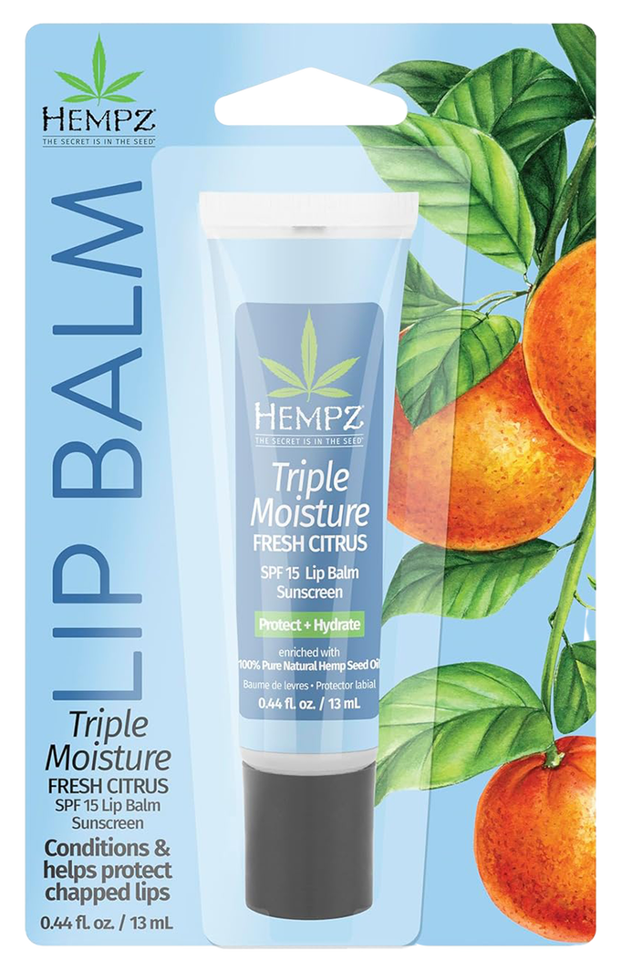 Hempz by Supre Triple Moisture Fresh Citrus Herbal Lip Balm with SPF 15