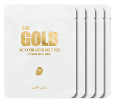 Lapcos 24K Gold Hydra Collagen Gold Foil Premium Facial Mask