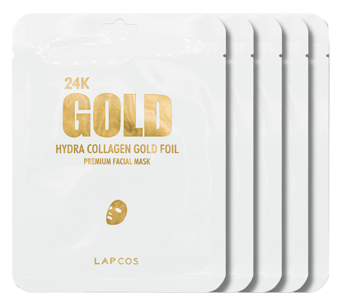 Lapcos 24K Gold Hydra Collagen Gold Foil Premium Facial Mask