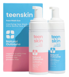 natural outcome vegan teen skin duo face wash for teens