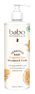Babo Botanicals Sensitive Baby Fragrance Free Shampoo & Wash