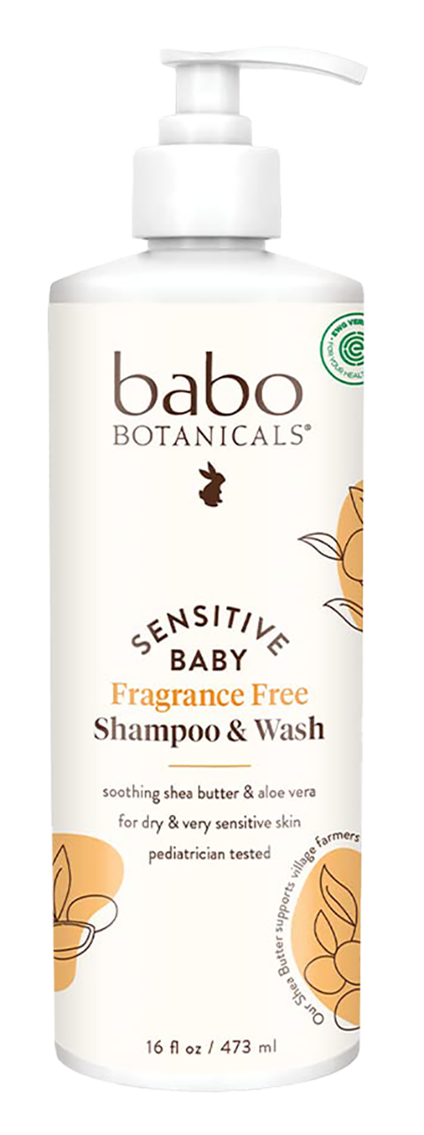 Babo Botanicals Sensitive Baby Fragrance Free Shampoo & Wash