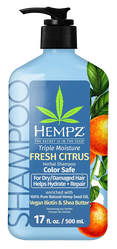 Hempz by Supre Triple Moisture Fresh Citrus Herbal Shampoo For Dry/Damaged Hair