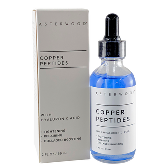 asterwood naturals ghk-cu serum Copper Peptides for Face - Tightening, Repairing, Collagen Boosting - with and Hyaluronic Acid - Fragrance-Free 1 oz, Asterwood Copper Peptides
