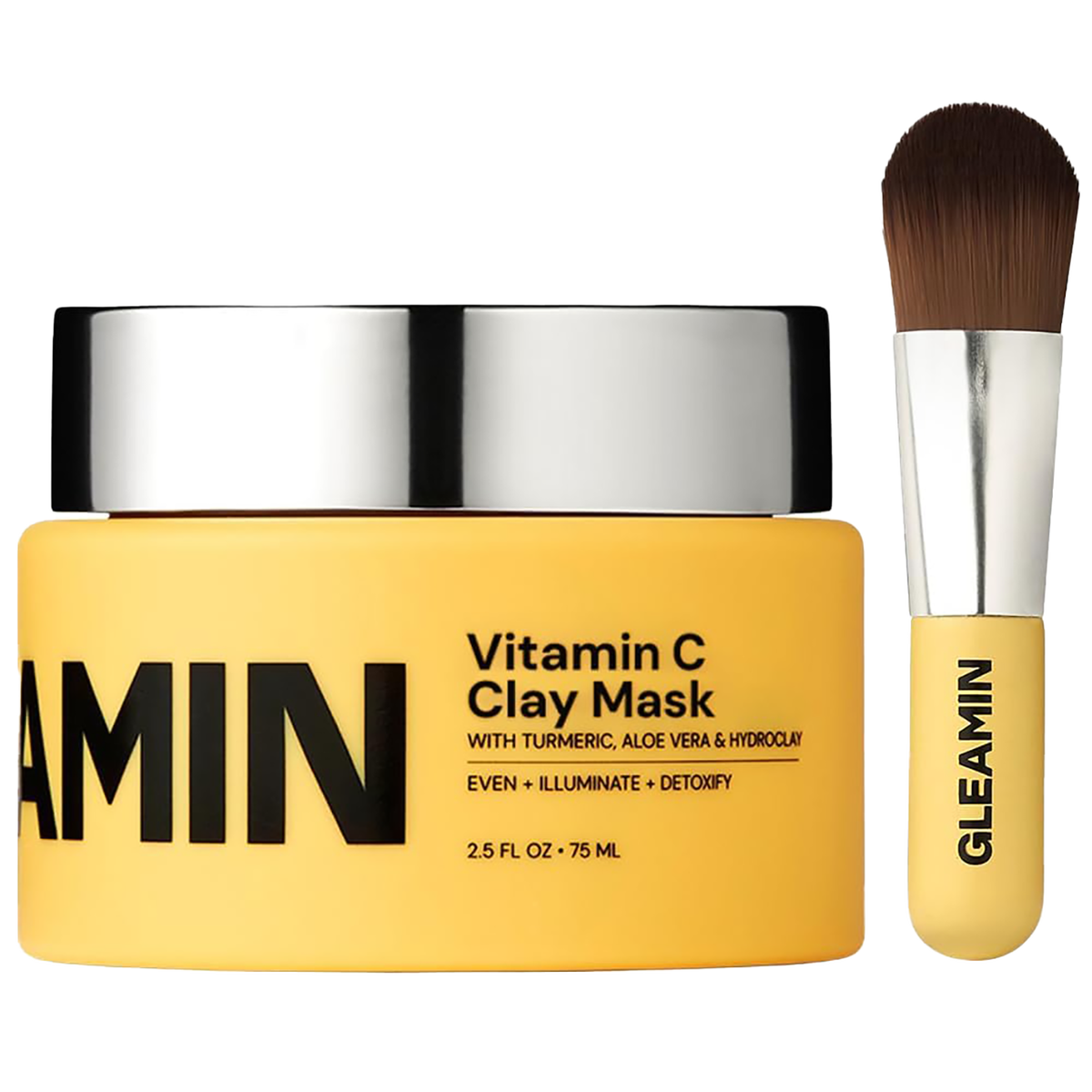 Gleamin Vitamin C Clay Mask + Applicator Brush-image1