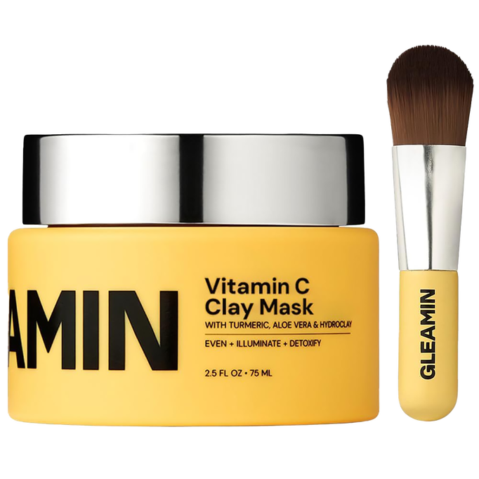 Gleamin Vitamin C Clay Mask + Applicator Brush-image1