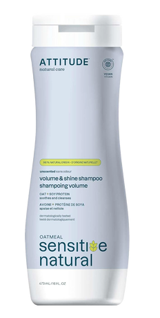 Attitude Oatmeal Sensitive Natural Unscented Volume & Shine Shampoo