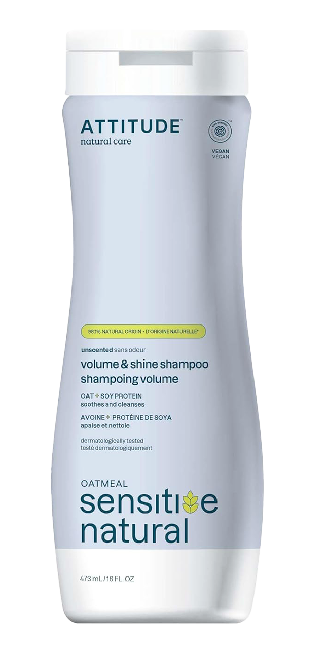 Attitude Oatmeal Sensitive Natural Unscented Volume & Shine Shampoo