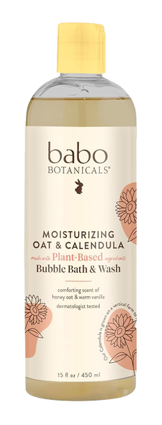 Babo Botanicals Moisturizing Oat & Calendula Bubble Bath & Wash-image1