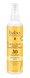 Babo Botanicals Swim & Sport Mineral Sunscreen Spray SPF 30