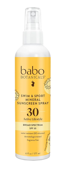 Babo Botanicals Swim & Sport Mineral Sunscreen Spray SPF 30