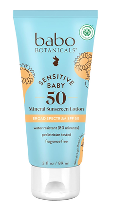 Babo Botanicals Sensitive Baby Mineral Sunscreen Lotion SPF 50