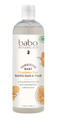 Babo Botanicals Sensitive Baby Bubble Bath & Wash Fragance Free-image1