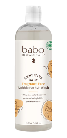 Babo Botanicals Sensitive Baby Bubble Bath & Wash Fragance Free-image1