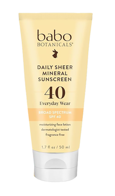 Babo Botanicals Daily Sheer Mineral Sunscreen Lotion SPF 40