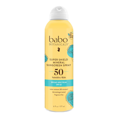 Babo Botanicals Super Shield Mineral Sunscreen Spray For Sensitive Skin SPF 50