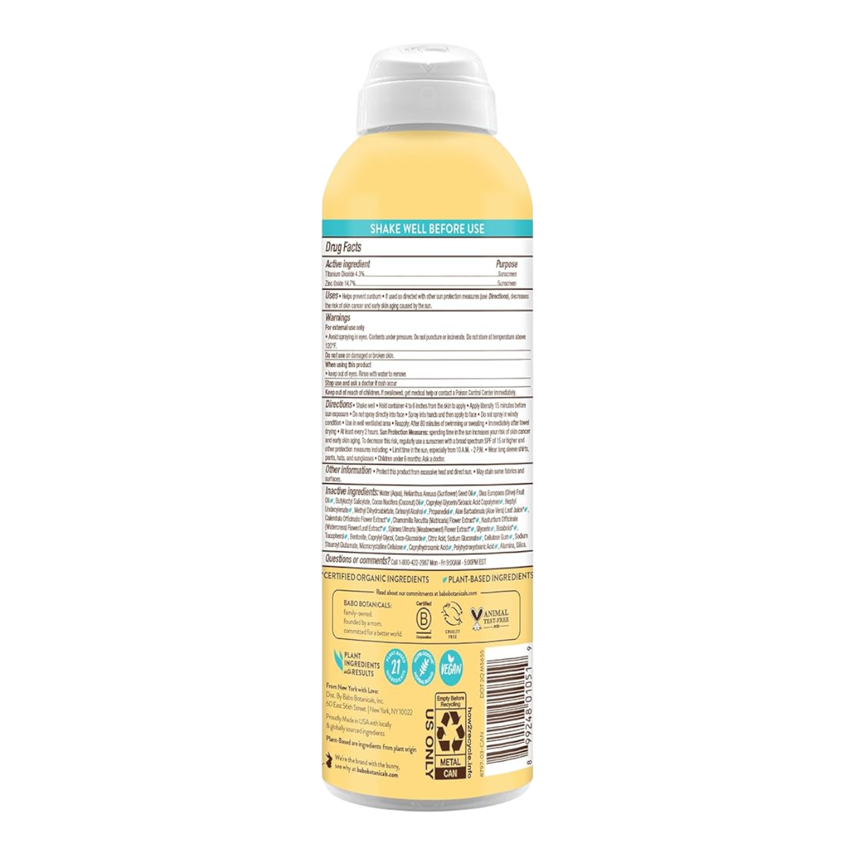 Babo Botanicals Super Shield Mineral Sunscreen Spray For Sensitive Skin SPF 50-image2 Babo Botanicals Super Shield Mineral Sunscreen Spray For Sensitive Skin SPF 50-image2