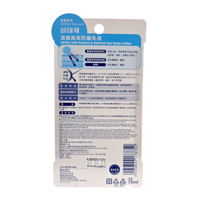 Nivea Sun Protect & Refresh Sun Lotion SPF50 PA++++ Nivea Sun Protect & Refresh Sun Lotion SPF50 PA++++