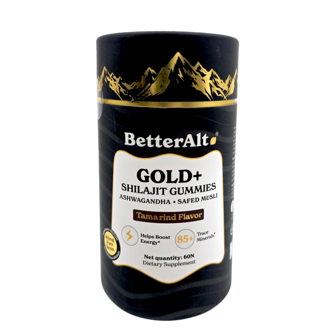 BetterAlt Gold+ Shilajit 60 Gummies-image1